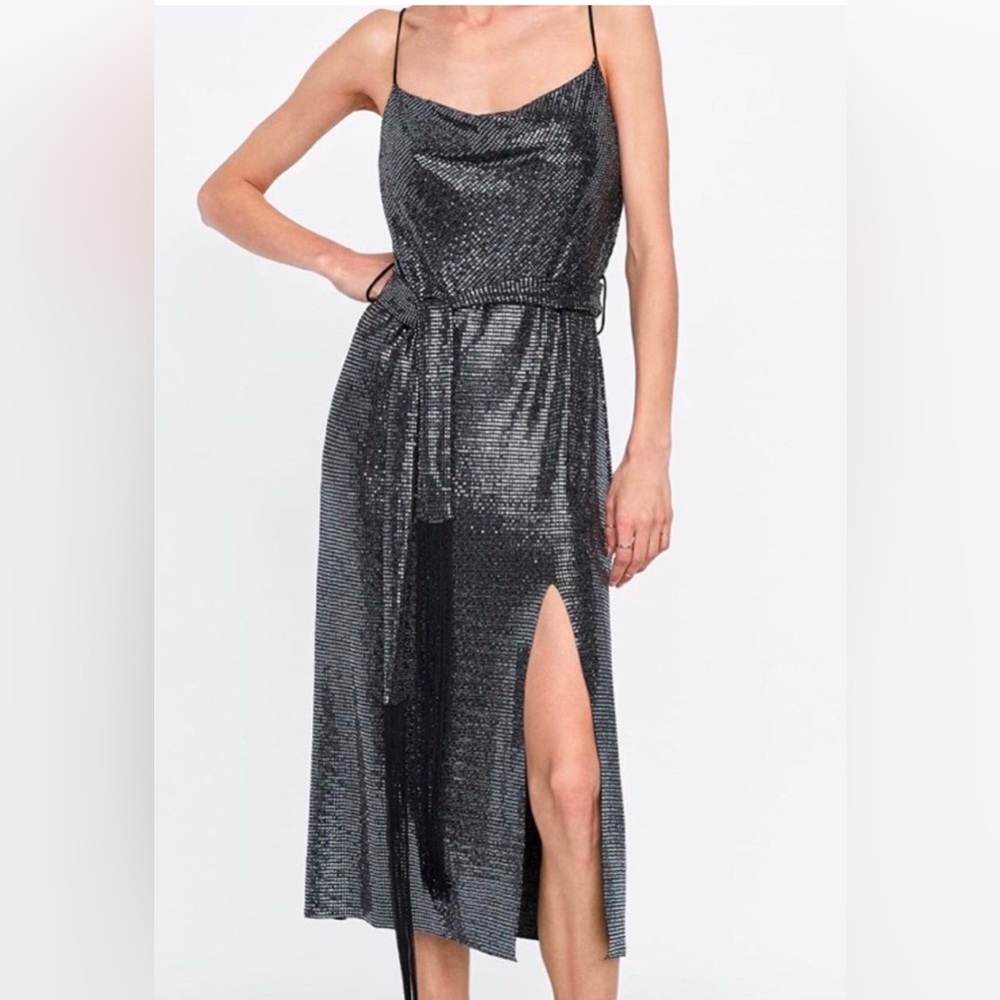 Zara Elegant Black Evening Dress